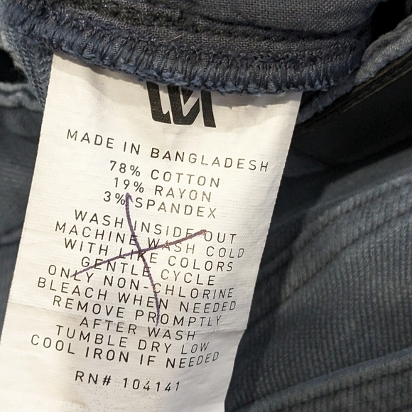 VRST Men's Blue Chino Slim Stretch Straight Pants Size 32x33 Blue Golf Denim - Picture 4 of 10